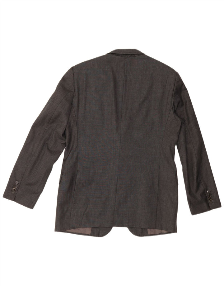 Jaqueta blazer masculina Armani Collezioni com 2 botões IT 50 grande lã cinza