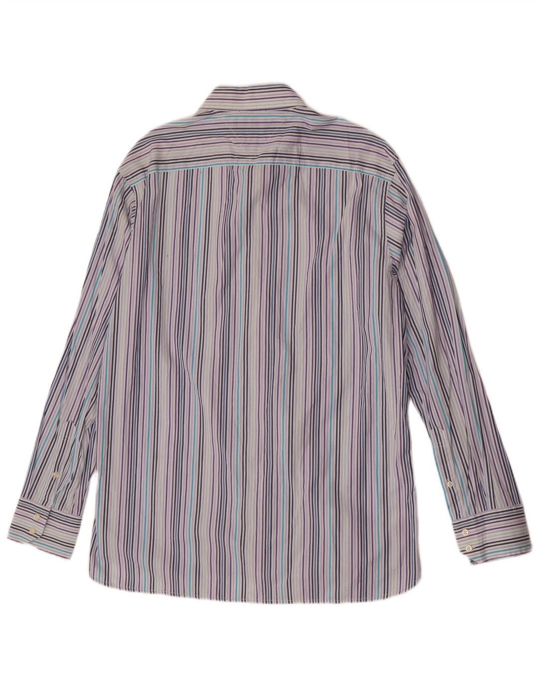 Camisa masculina Tommy Hilfiger grande algodão listrado azul