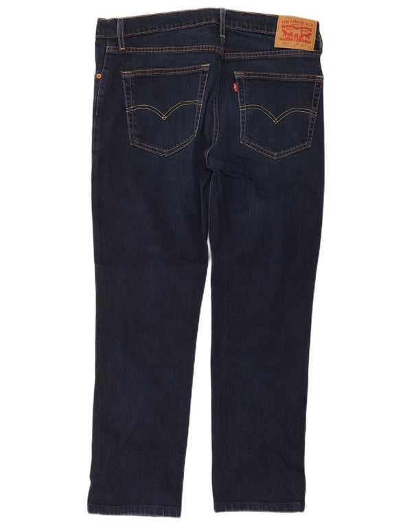 Levi's Masculino 511 Slim Jeans W36 L32 Azul Marinho Algodão