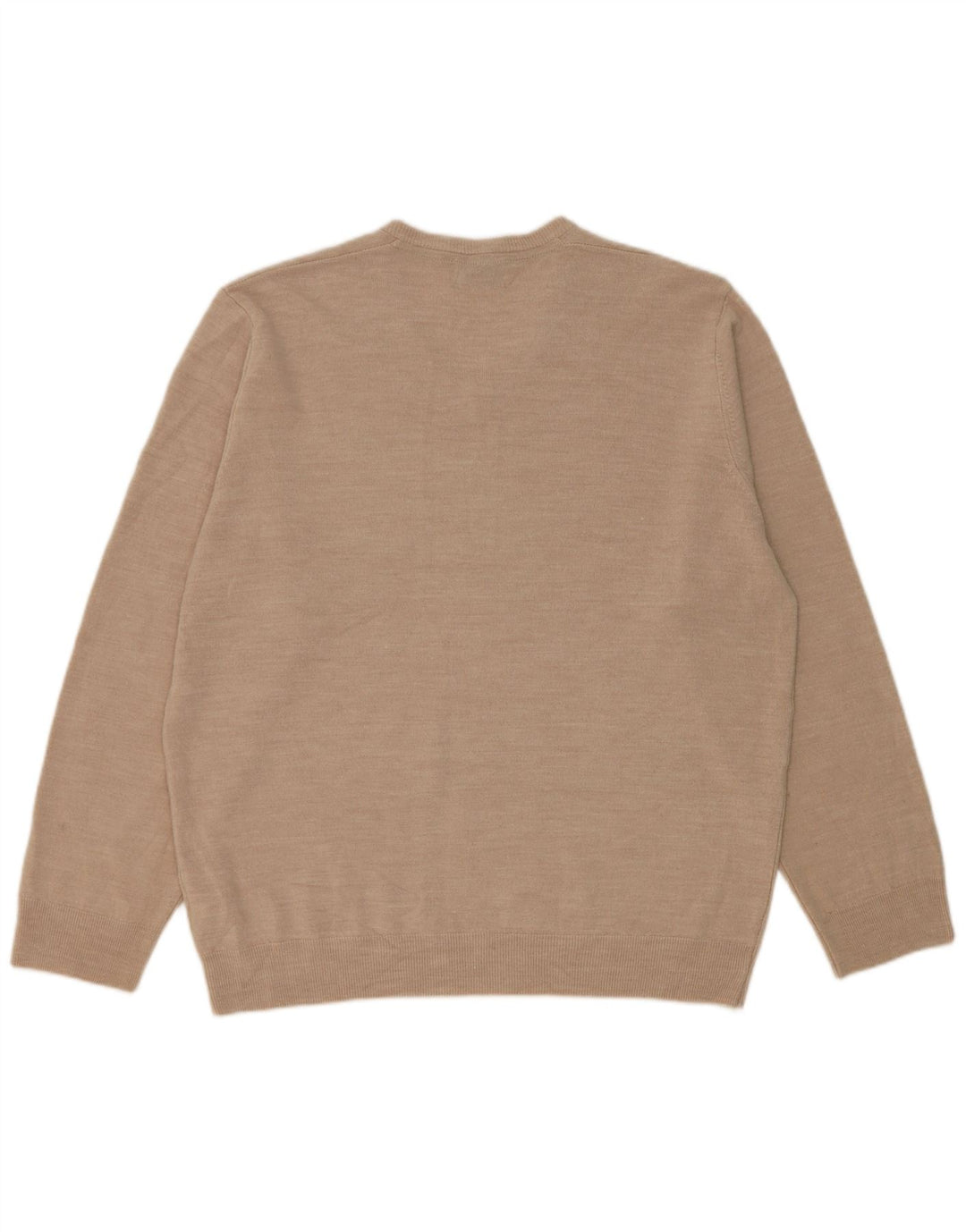 Suéter masculino Marks & Spencer com ajuste regular e decote em V 2XL acrílico bege