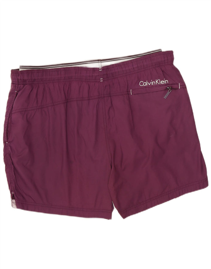 Shorts de natação masculino Calvin Klein grande roxo nylon