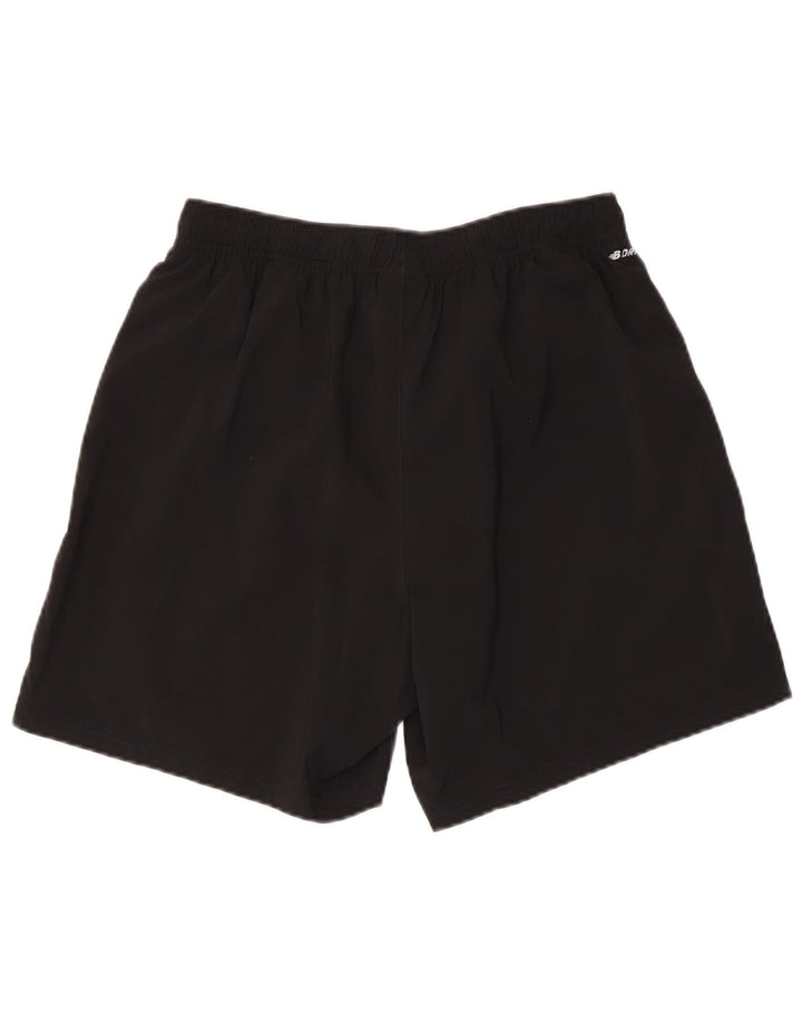 Shorts esportivos masculinos New Balance poliéster preto médio