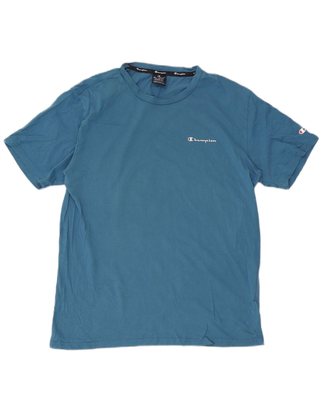 Camiseta masculina Champion XL azul algodão