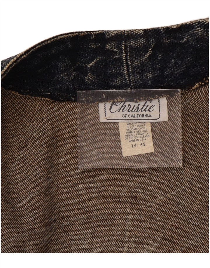 Casaco jeans feminino grande CHRISTIE OF CALIFORNIA US 14 XL azul marinho