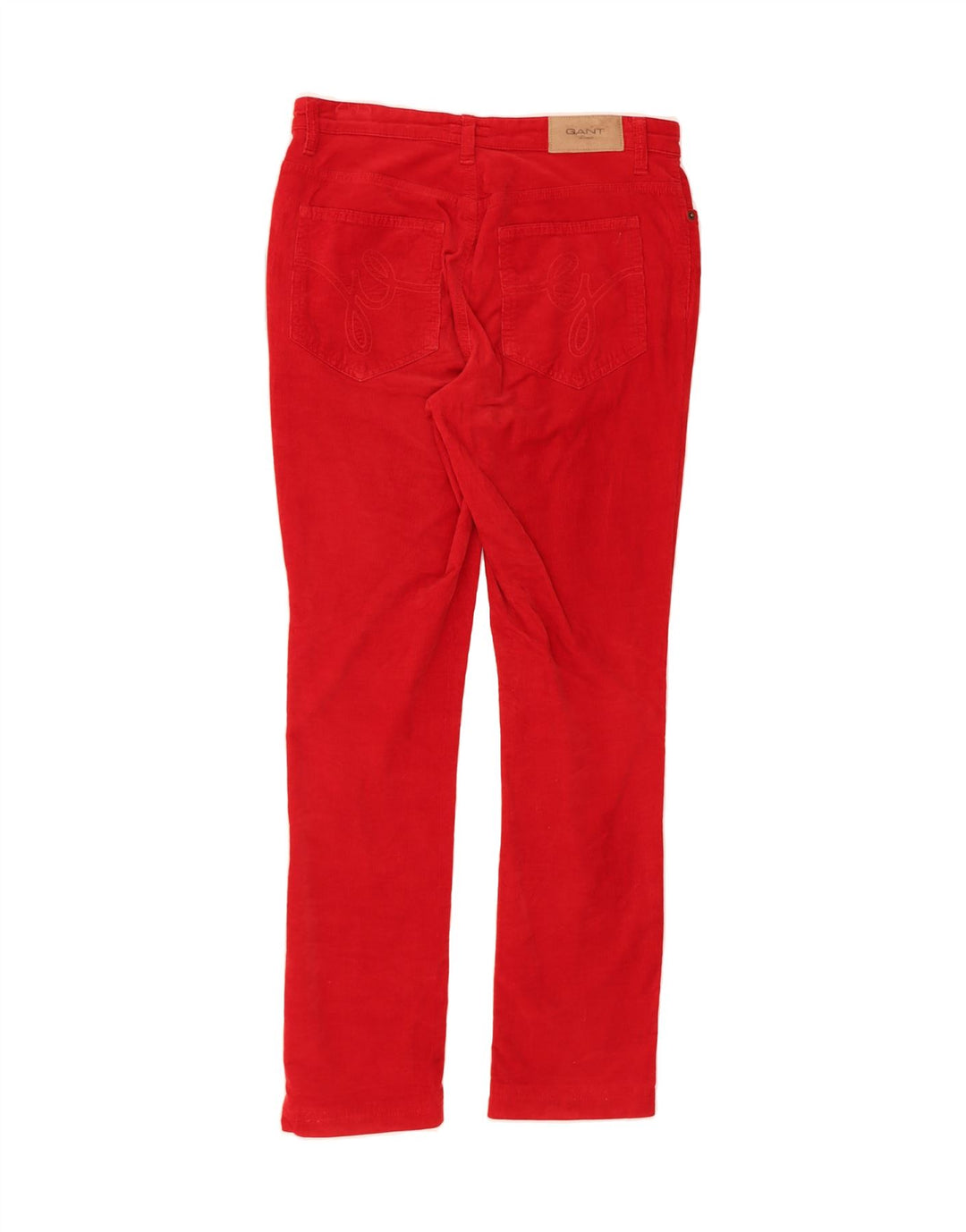 GANT Womens Slim Corduroy Trousers W30 L30 Red Cotton Vintage Gant and Second-Hand Gant from Messina Hembry 