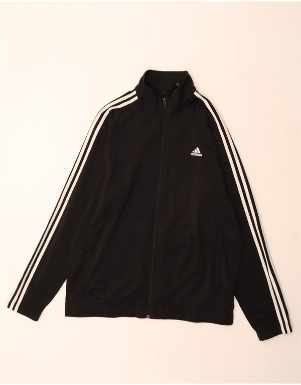 Adidas Mens Tracksuit Top Jacket UK 48/50 XL Preto Poliéster