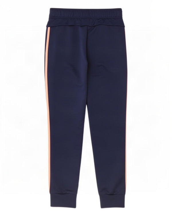Calça de treino feminina Adidas Joggers UK 8/10 pequeno azul marinho poliéster