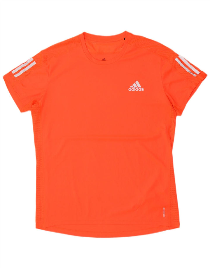 Adidas Mens Aeroready Camiseta Top Médio Laranja Poliéster
