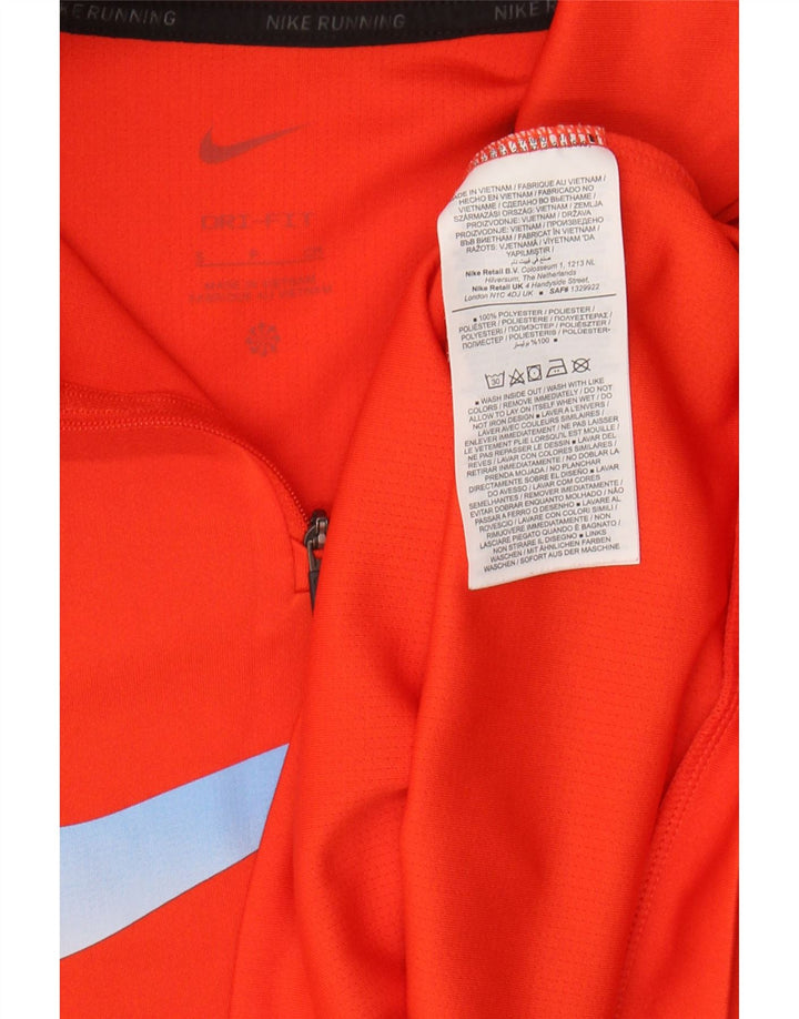 Nike Womens Graphic Pullover Treino Top UK 10 Pequeno Laranja Poliéster