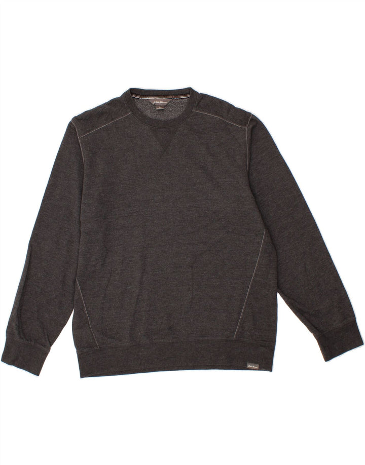 EDDIE BAUER Mens Sweatshirt Jumper Medium Grey Cotton Vintage Eddie Bauer and Second-Hand Eddie Bauer from Messina Hembry 