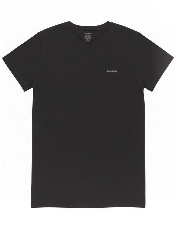 Camiseta masculina Diesel Top grande de algodão preto