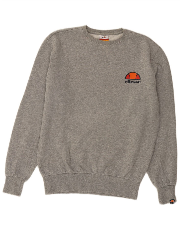 Ellesse moletom masculino jumper médio cinza algodão