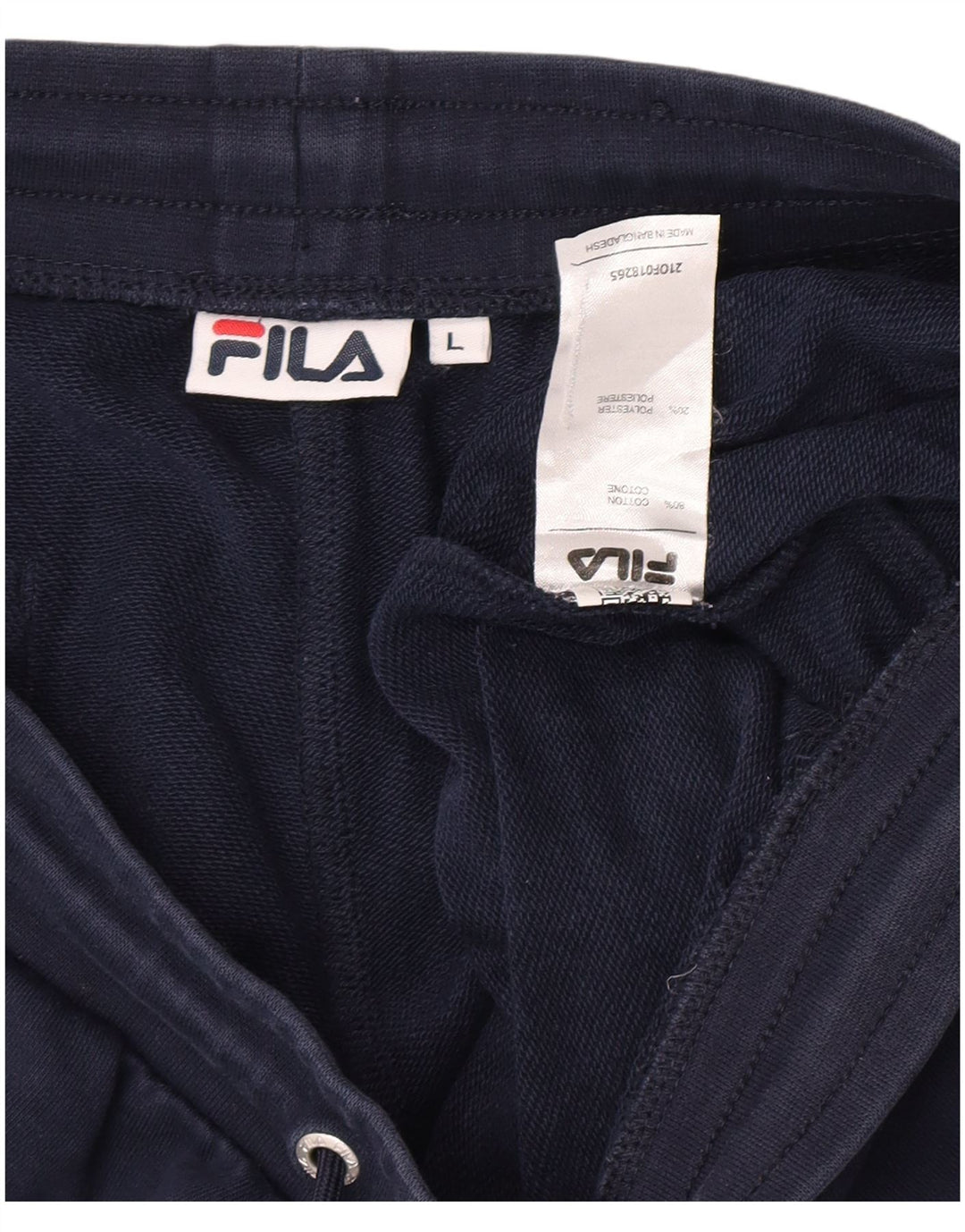 Fila Mens Graphic Sport Shorts Grande Algodão Azul Marinho