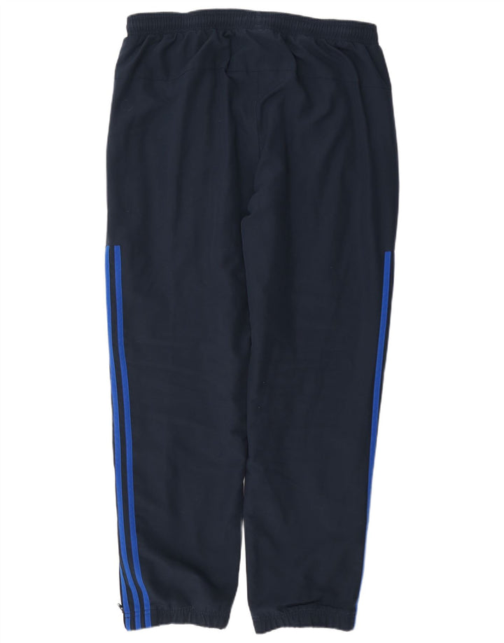 Calça de treino masculina Adidas Joggers grande poliéster azul marinho