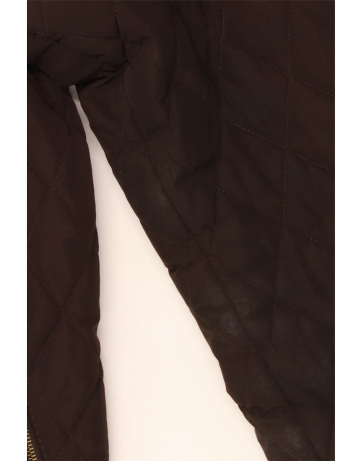 Jaqueta militar acolchoada masculina Zara Reino Unido 42 XL marrom
