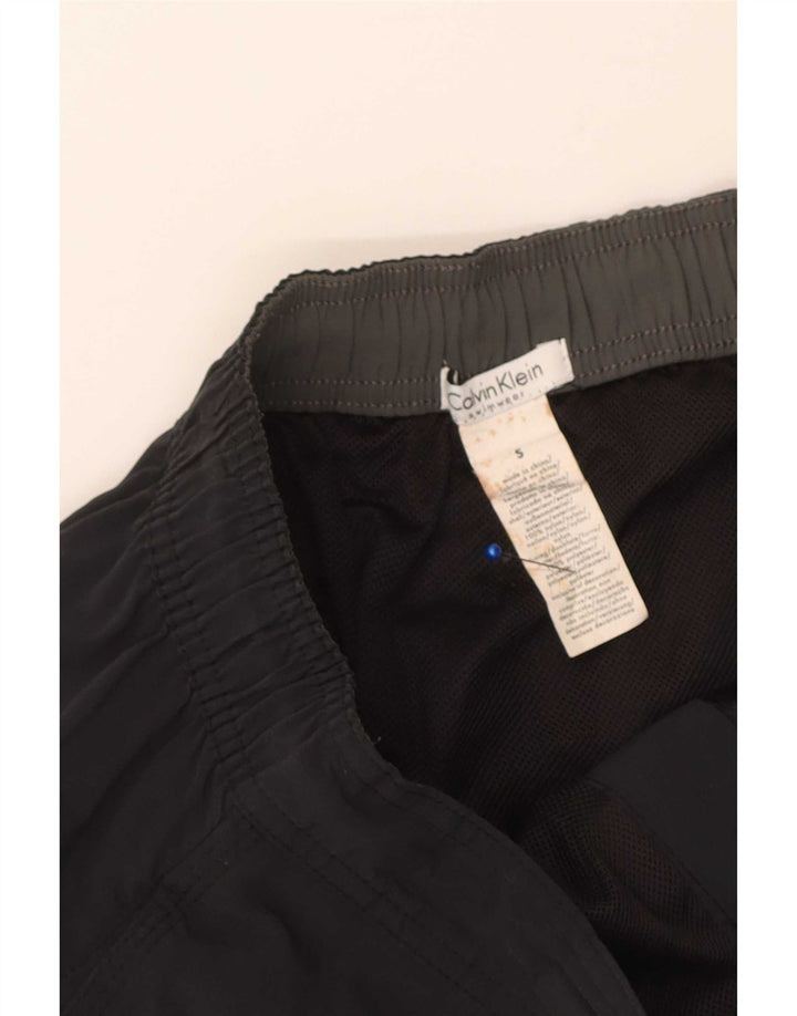 Shorts de natação masculino Calvin Klein pequeno preto floral nylon