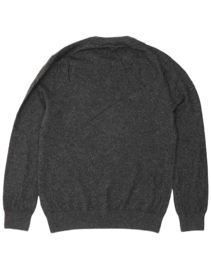 Suéter masculino Cos com gola redonda e lã cinza médio