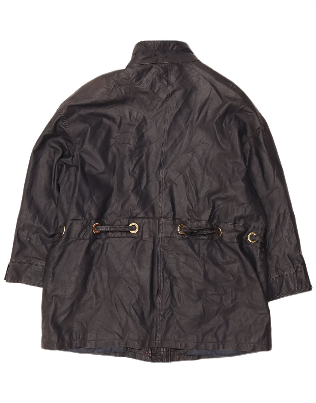 Jaqueta de couro feminina PER ME UK 22 2XL couro preto