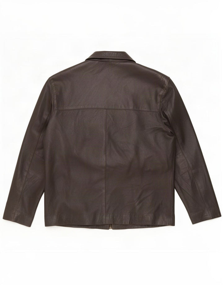 Jaqueta de couro masculina MONTANA UK 40 grande marrom