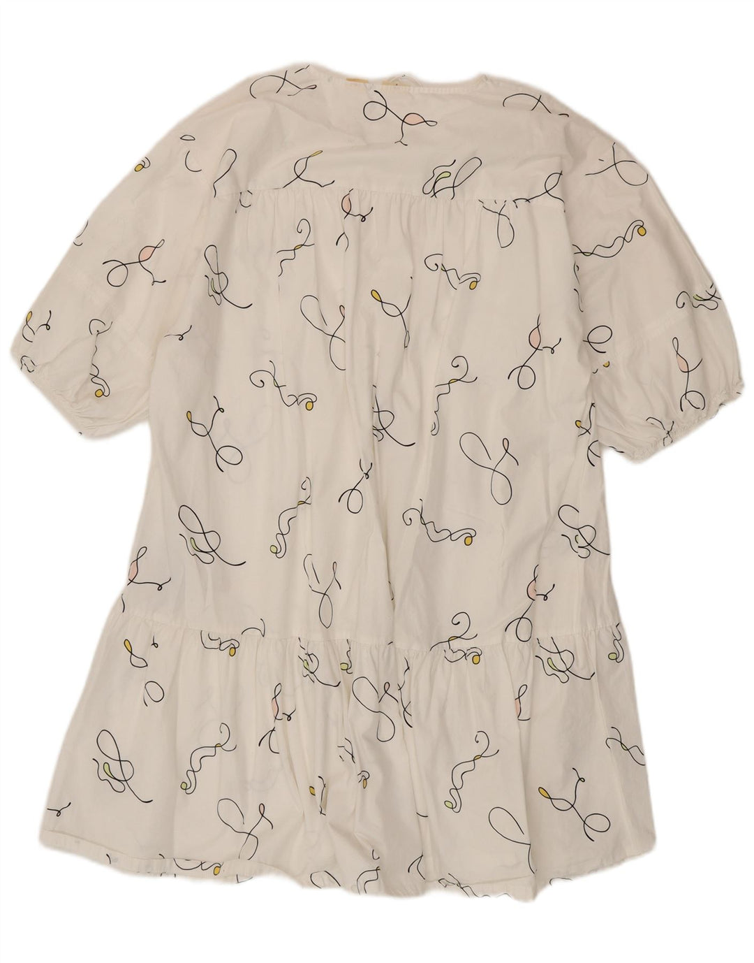 Vestido Levi's Feminino Abstrato Padrão Oversized Tenda Reino Unido 14 Médio Branco