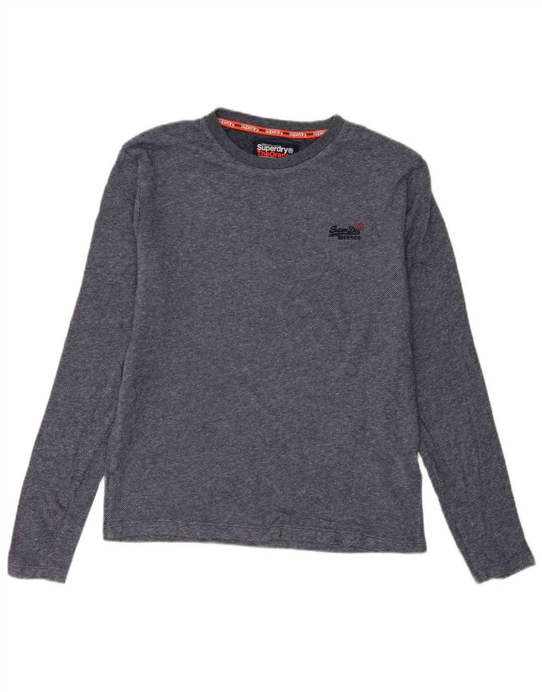 Superdry Mens Top Manga Longa Médio Algodão Azul