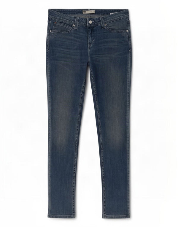 Calça jeans feminina Levi's Demi Curve cintura baixa W32 L34 azul algodão
