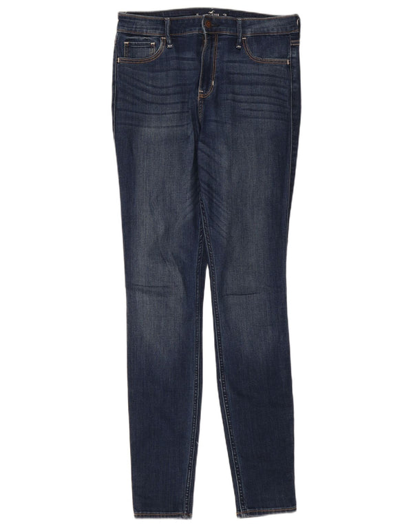 Calça jeans feminina Hollister cintura alta super skinny W29 L32 algodão azul