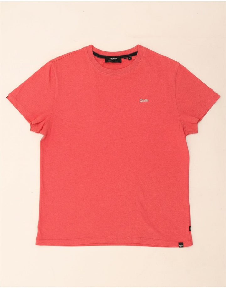 Camiseta masculina SUPERDRY grande algodão vermelho