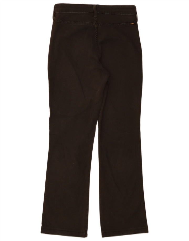 LEE Calça feminina reta casual W26 L27 cáqui