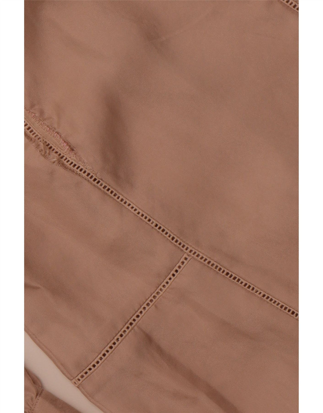 Blusa feminina JIGSAW manga 3/4 Reino Unido 10 pequena seda bege