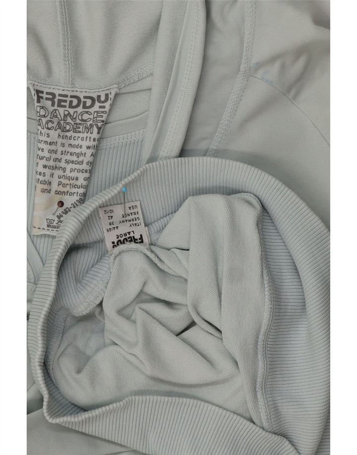 Jumper com capuz feminino Freddy UK 16 grande algodão azul