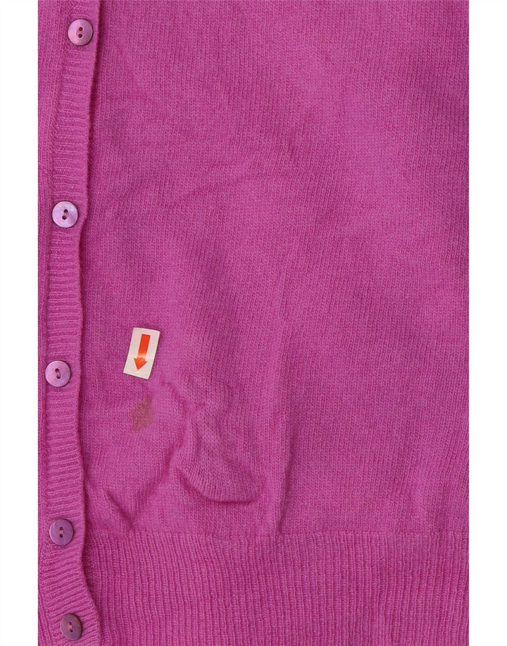 Suéter cardigã feminino Benetton UK 12 médio roxo