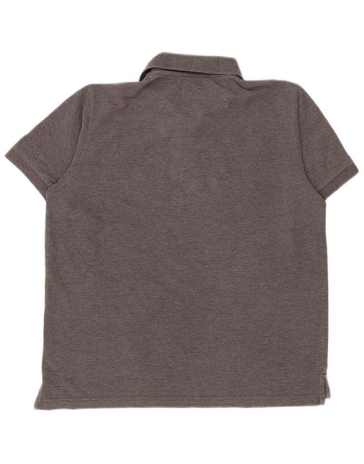 Camisa polo masculina Pierre Cardin poliéster cinza médio
