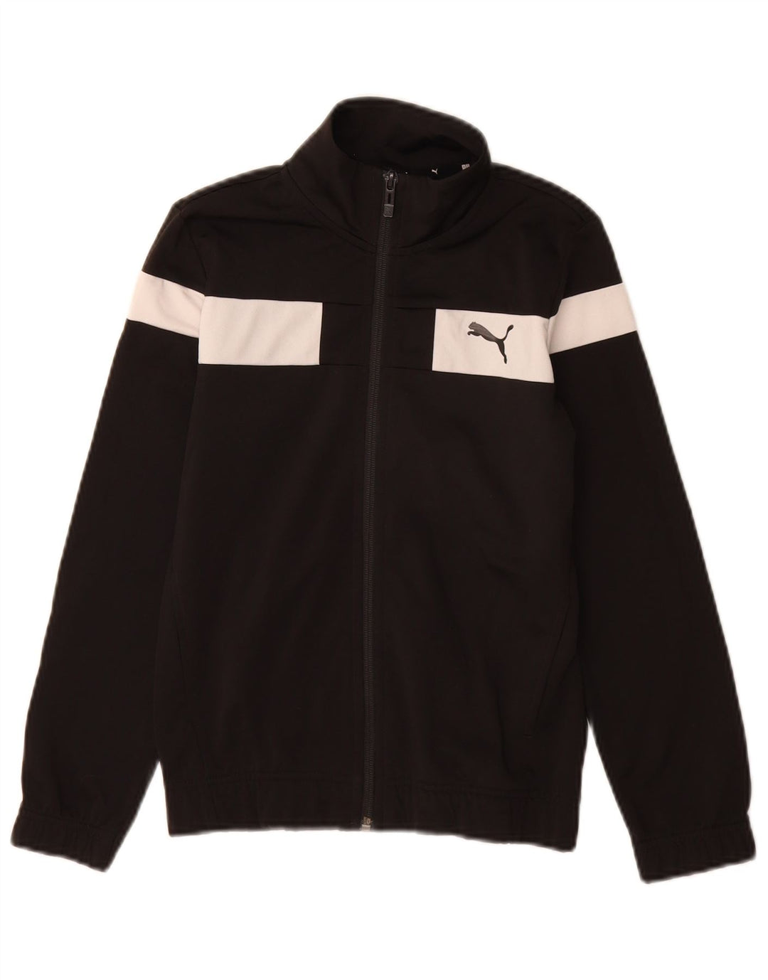 Jaqueta Puma Meninos Treino Top 9-10 Anos Preto Colourblock Poliéster
