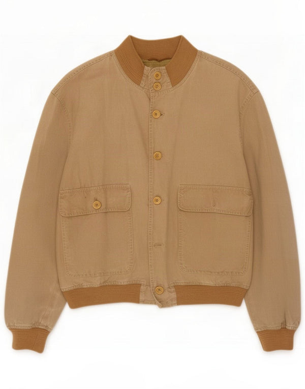 Vintage Mens Bomber Jacket UK 42 XL Bege Colourblock