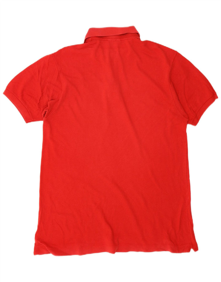 Camisa polo masculina Lacoste tamanho 5 grande algodão vermelho
