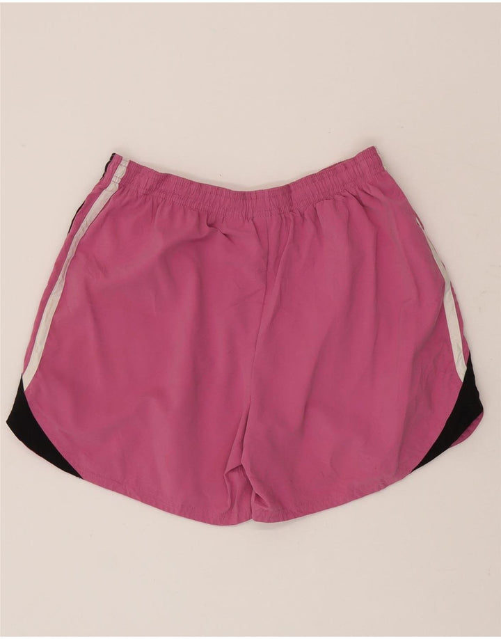 Shorts esportivos femininos Nike US 8/10 médio rosa colorblock poliéster