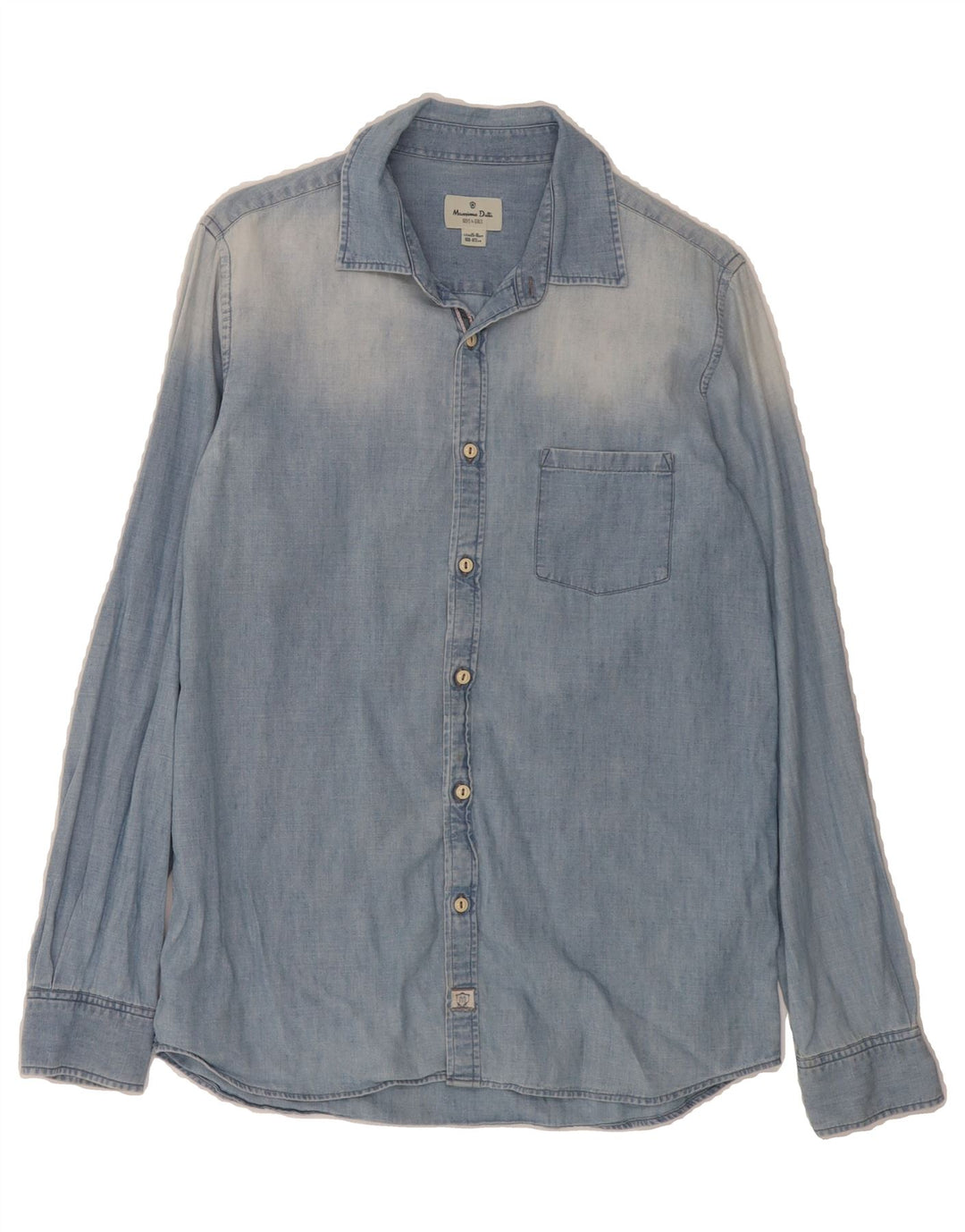 MASSIMO DUTTI Girls Denim Shirt 15-16 Years Blue Cotton Vintage Massimo Dutti and Second-Hand Massimo Dutti from Messina Hembry 