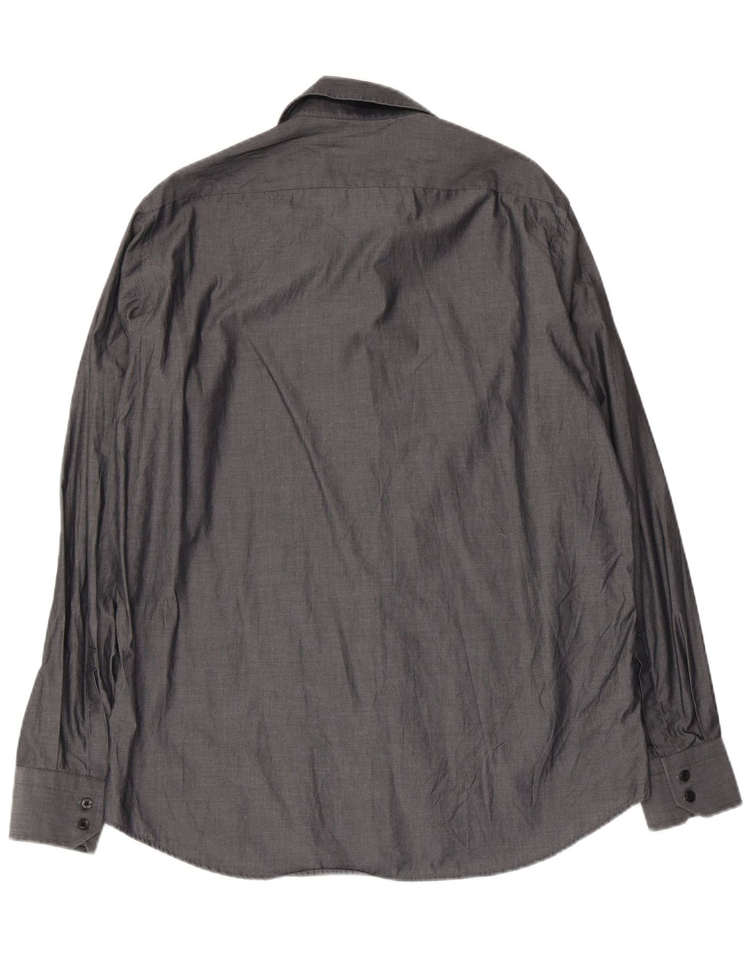 Camisa masculina Hugo Boss tamanho 42 16 1/2 grande algodão cinza