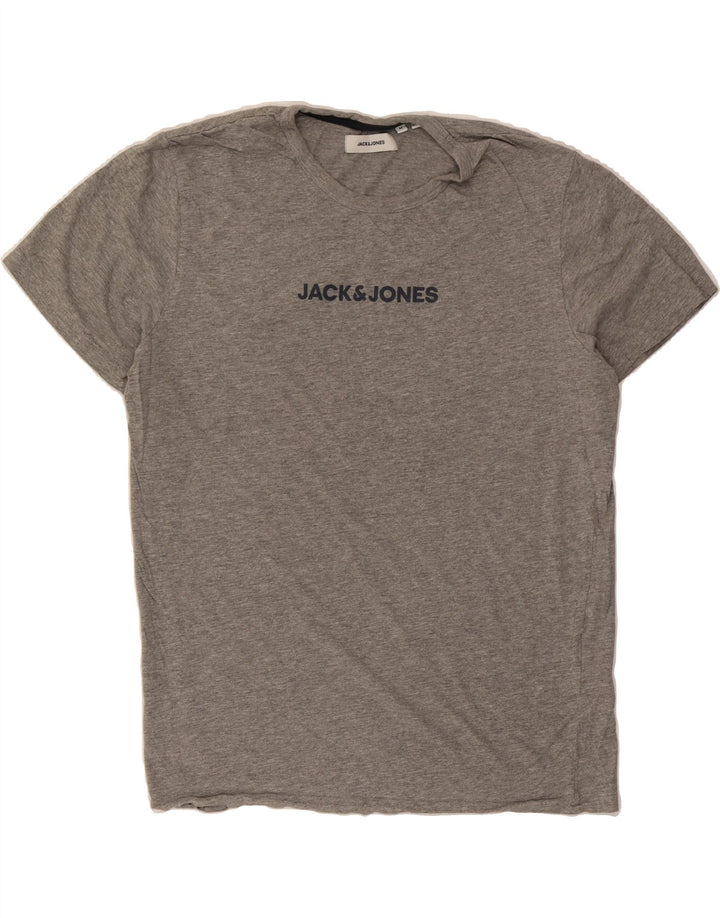 JACK & JONES Mens T-Shirt Top Medium Grey Cotton Vintage Jack & Jones and Second-Hand Jack & Jones from Messina Hembry 