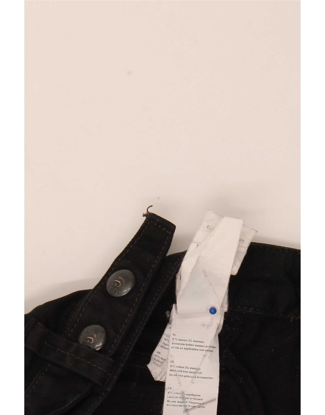 Jeans retos masculinos G-Star W29 L26 algodão preto
