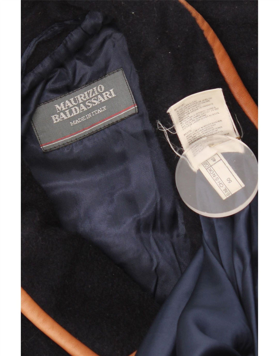 Sobretudo masculino Maurizio Baldassari UK 40 grande azul marinho