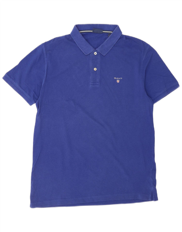 Camisa polo masculina Gant grande algodão azul