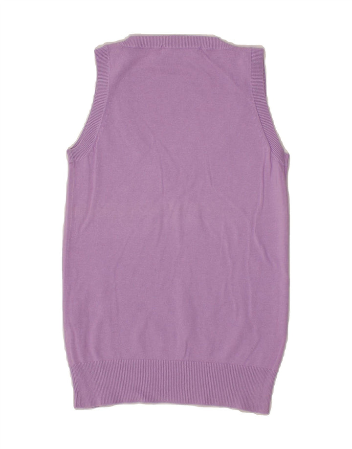 ZARA Womens Vest Tank Top UK 8 Small Purple Cotton Vintage Zara and Second-Hand Zara from Messina Hembry 