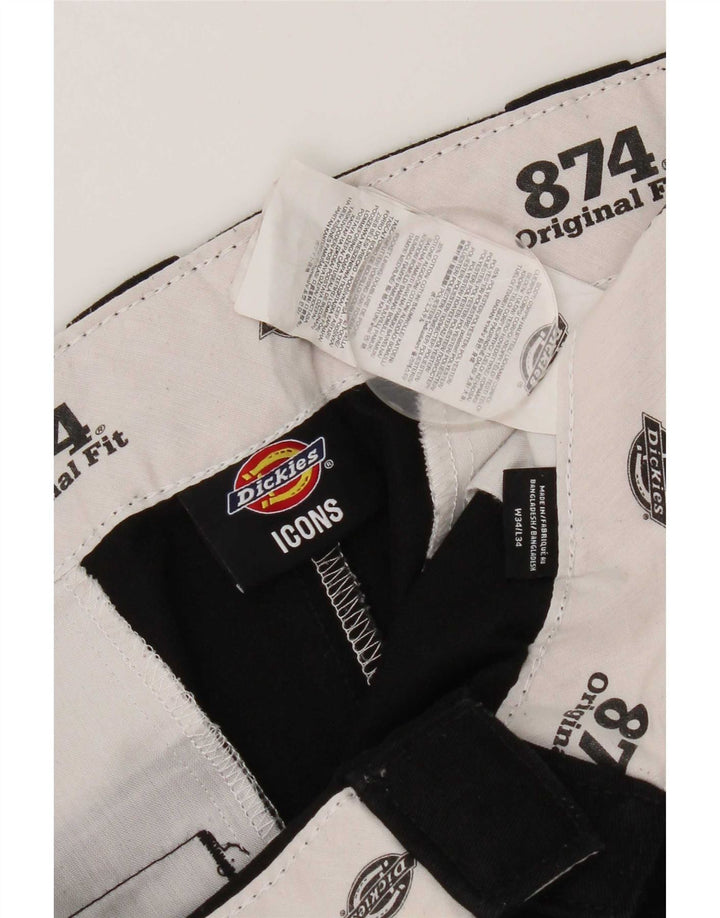 Calças Chino retas masculinas Dickies W34 L34 poliéster preto