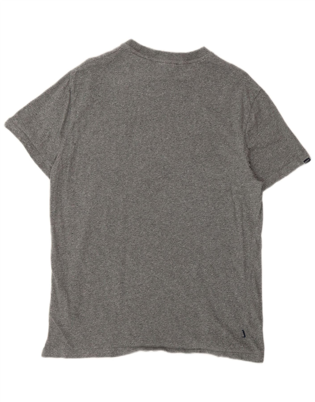 Camiseta masculina Superdry Top grande algodão manchado cinza
