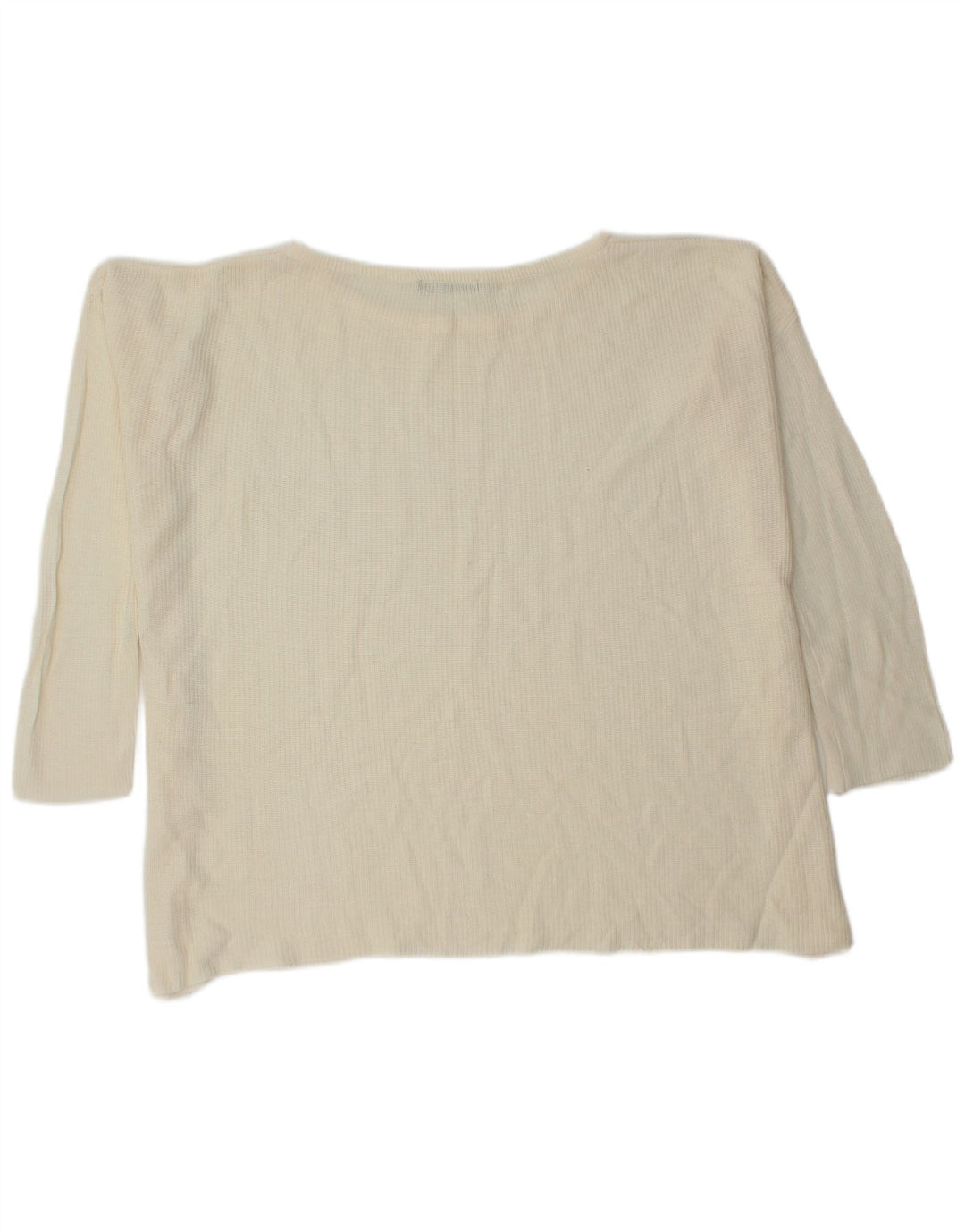 Zara Suéter feminino oversized com gola canoa Reino Unido 14 Médio Off White