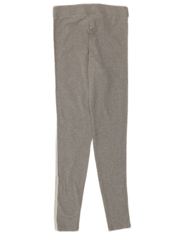 Adidas Womens Leggings UK 10 Small  Grey Cotton