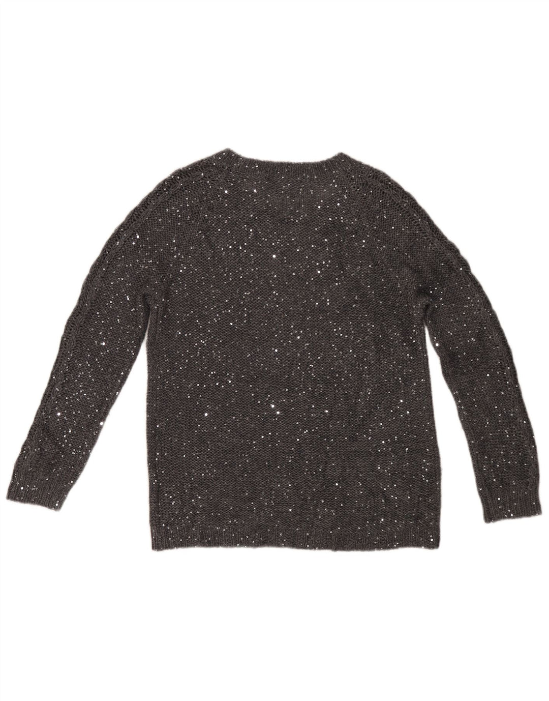 Suéter feminino Marks & Spencer com gola canoa Reino Unido 12 cinza médio