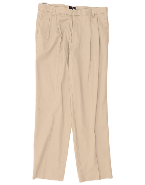 Calças Dockers masculinas Pegged Chino W34 L32 algodão cinza